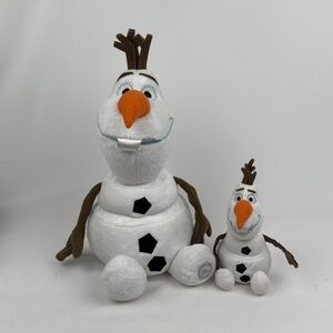 Disney Store Olaf Plush Lot 7” & 14” Frozen Snowman Stuffed Toys